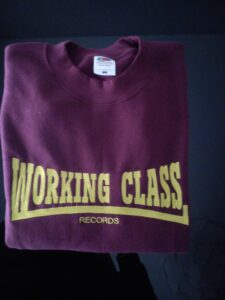 working class records sudadera granate sin capucha