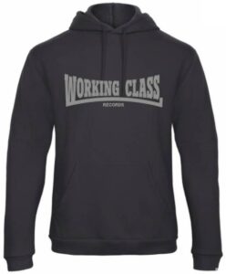 Working Class Records sudadera con capucha gris grafito gris