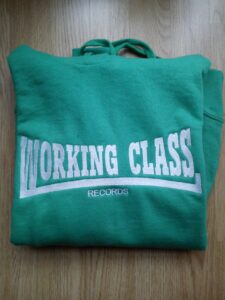working class records sudadera verde kelly con capucha chica