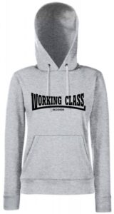 Working class records sudadera gris jaspeado con capucha chica
