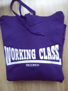 working class records sudadera morado con capucha