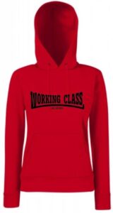Working class records sudadera roja con capucha chica
