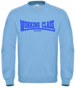 Working Class Records sudadera sin capucha azul cielo azul