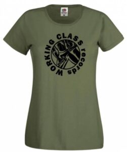 Working Class recors logo redondo camiseta chica oliva