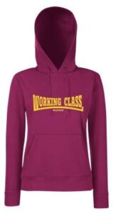 Working Class sudadera granate con capucha chica