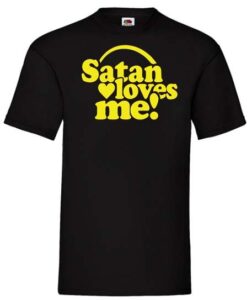 satan me love camiseta negra