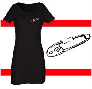 imperdible vestido
