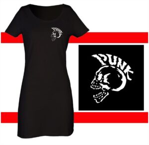 punk calavera  vestido