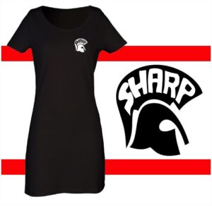 sharp vestido